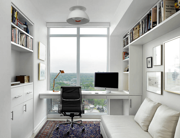 White Office Cabin Design .webp
