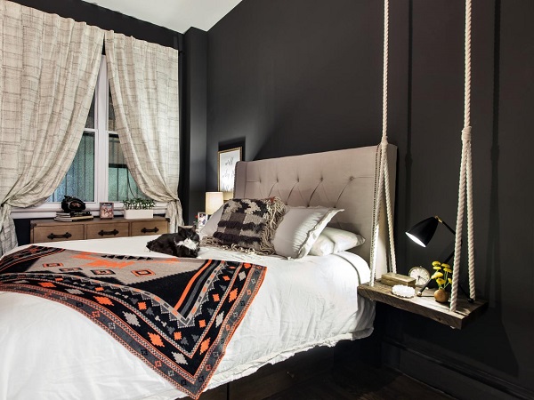 Black Painted Bedroom Designs