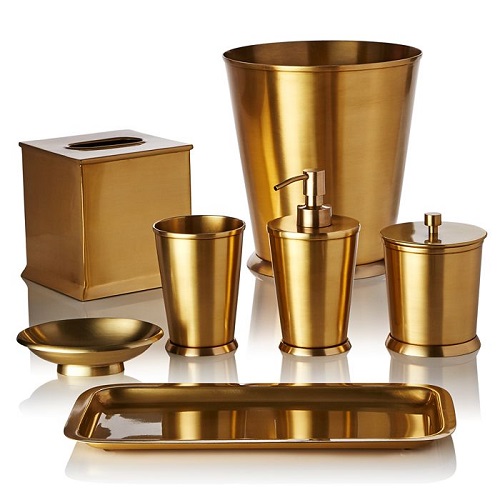 Brass Bathroom Accessories Set