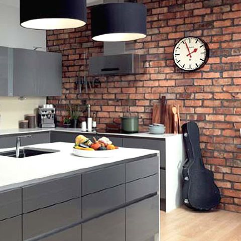 Brick Wall Tiles Kitchen