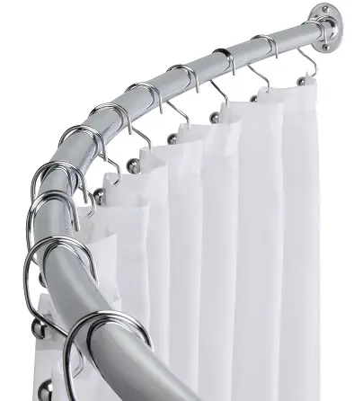 20 Best Curtain Rod Designs With, Round Shower Curtain Rod For Corner Window