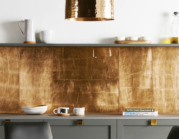 Gold Kitchen Wall Tiles