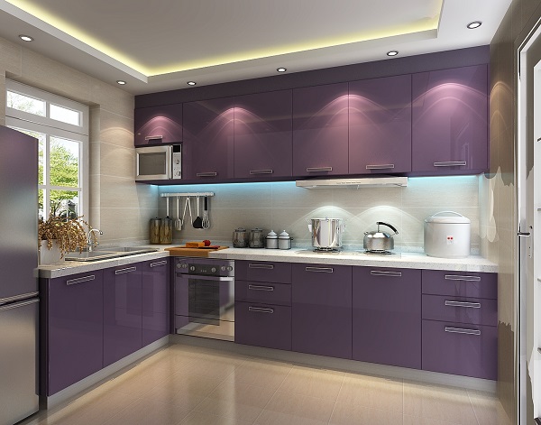 Images Of Purple Kitchens Design High Gloss Purple Kitchen Cabinets Kitchen