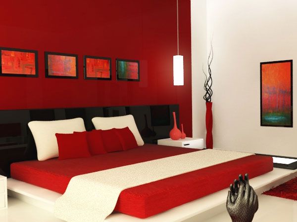 Red Master Bedroom Design