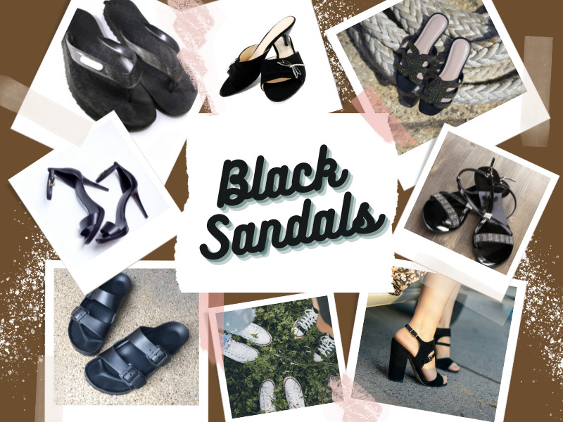 8 Trending Designs Of Black Sandals For Women In Fashion