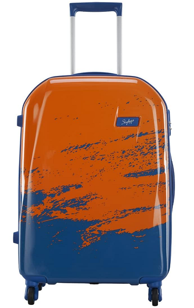 Stunning Orange And Blue Luggage Bag For Teenagers