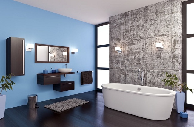 Blue And Grey Bathroom Paint Color