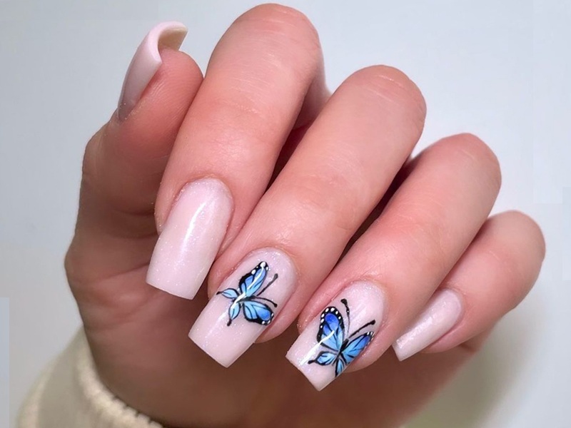 The Butterfly Mani Is The Biggest Nail Art Trend Of This Summer  Glamour UK