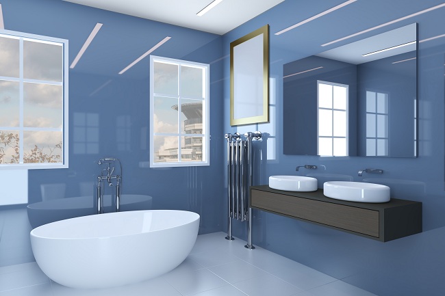 Tranquil bathroom colours