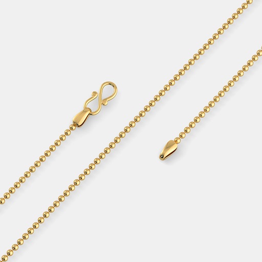 18kt Beaded Gold Chain