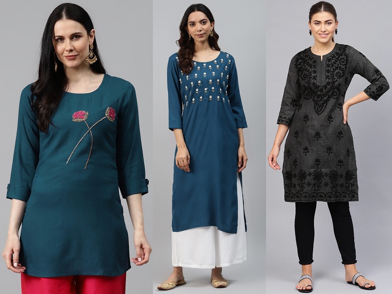 Embroidered Kurtas & Kurtis at Best Prices Online - 1800 products on sale |  FASHIOLA.co.uk