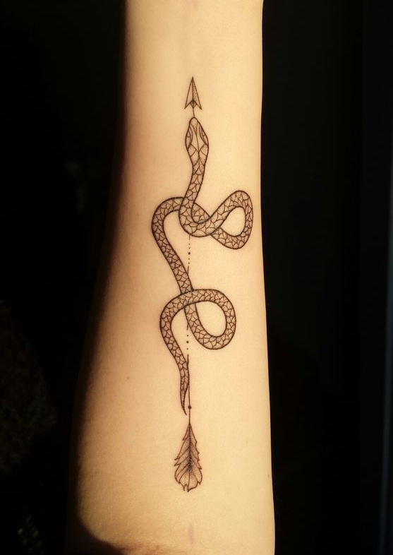 Arrow Snake Tattoo