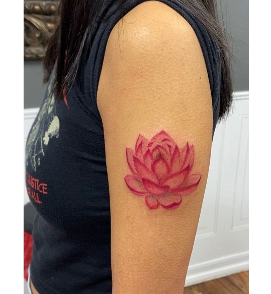 Colorful Lotus Tattoo Design