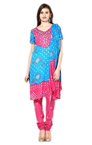 Pink Bandhani Salwar Suit