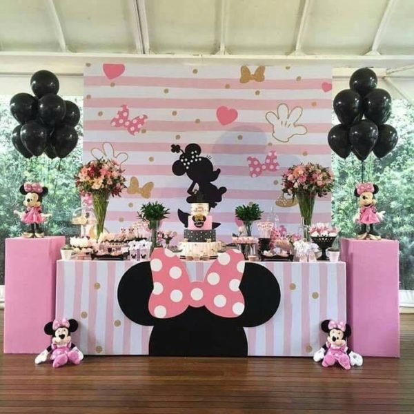Pink Minnie Mouse Birthday Party For Baby Girls