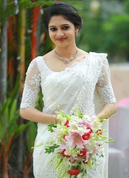 Signature Christian Bridal Saree handcurated for bride Amitha – Kavani  Bridal Wear
