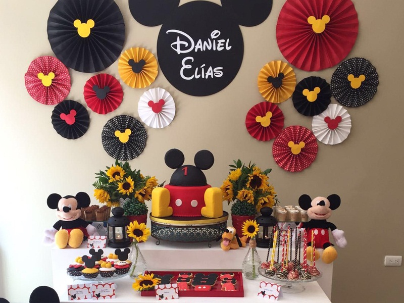 Homemade Mickey Mouse Birthday Decorations