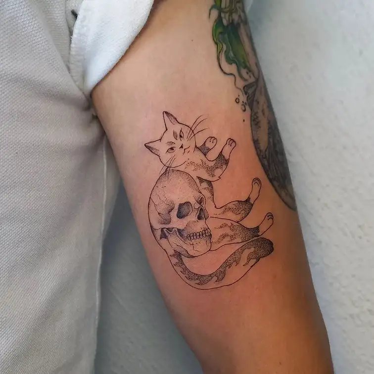 Tattoo uploaded by Colby Linder  Ancient Mew Done in Vienna  pokemontattoo legtattoo blackink  Tattoodo