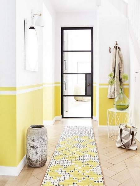 Yellow Hallway Decor