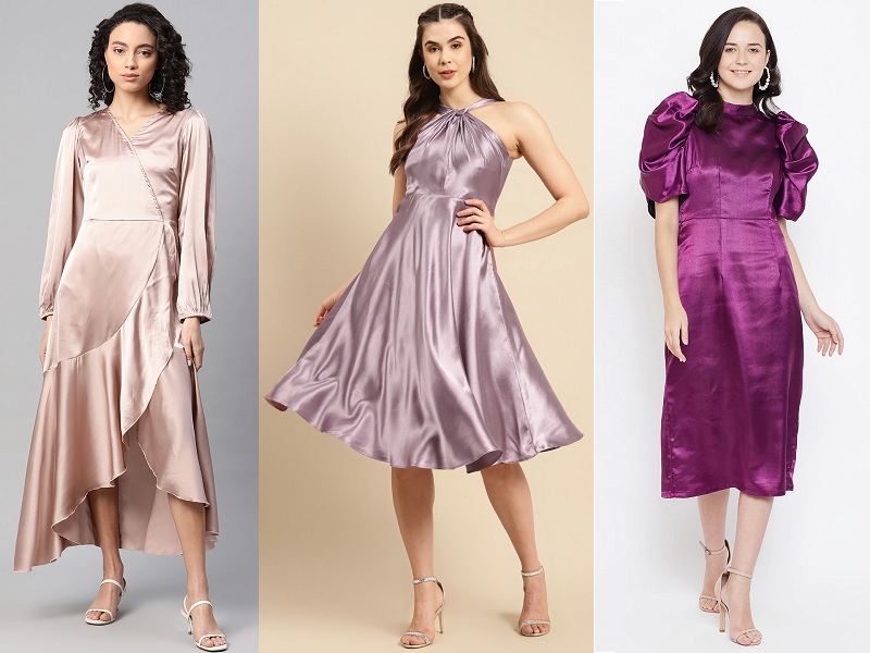 20 Trendy Designs Of Satin Dresses For Ladies In Fashion