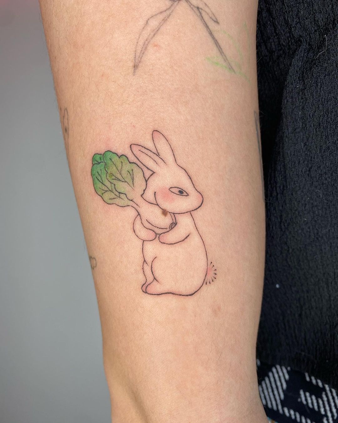Asian Arm Tattoos With A Rabbit