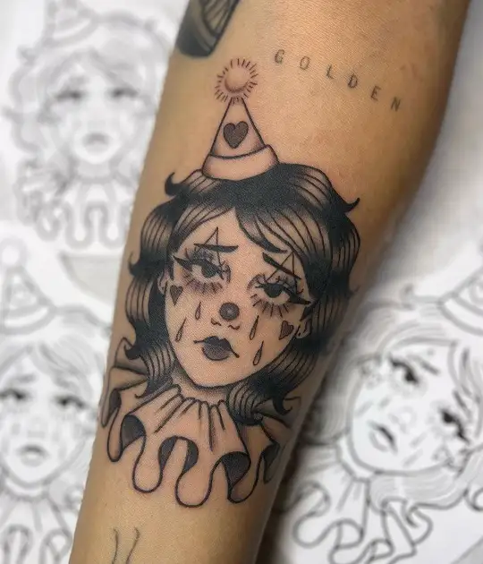 Handpoked Tattoos on Instagram Sleepy clown for Dru I always really  enjoy tattooing clowns come and get some more   Clown tattoo  Minimalist tattoo Tattoos