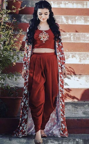 Women printed kurti skirt with dupatta indian partywear dress salwar kameez  set | eBay