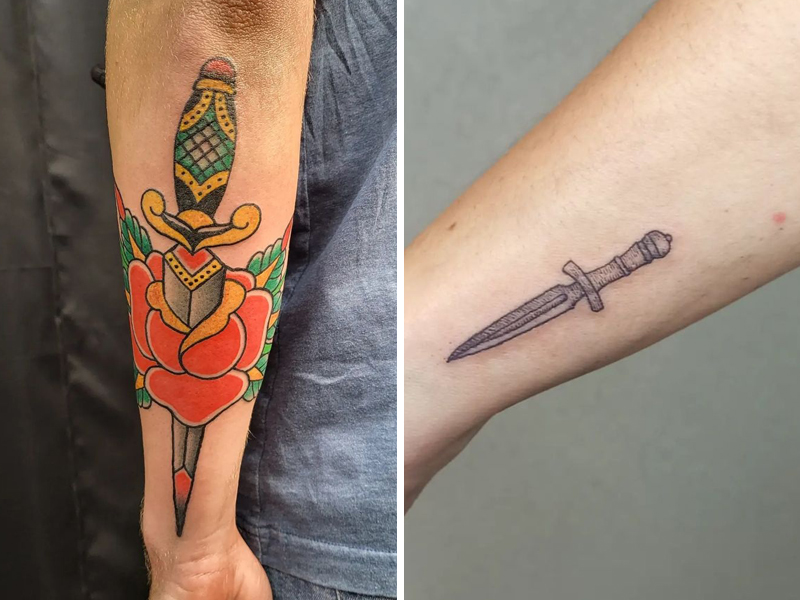 Top 9 Dagger Tattoo Designs And Pictures