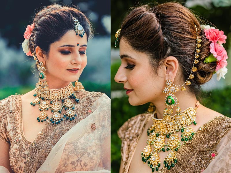 Bun Hairstyle With Saree - Threads - WeRIndia | Indian hairstyles, Saree  hairstyles, Indian wedding hairstyles