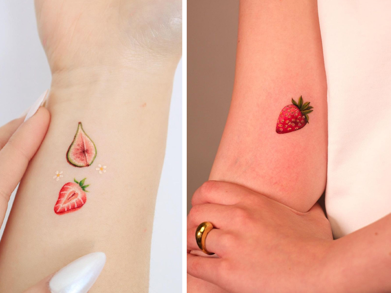 Strawberry Tattoo Designs