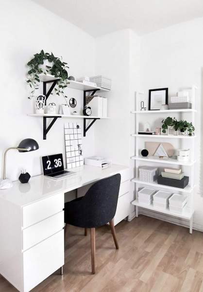 Black And White Home Office Ideas