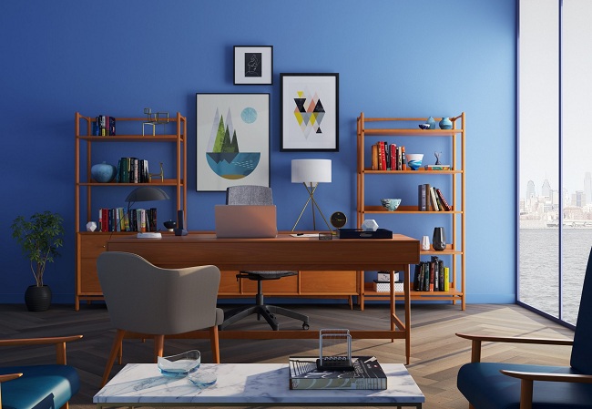 Blue Home Office Ideas