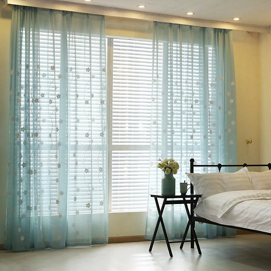 Roman Blinds With Net Curtains