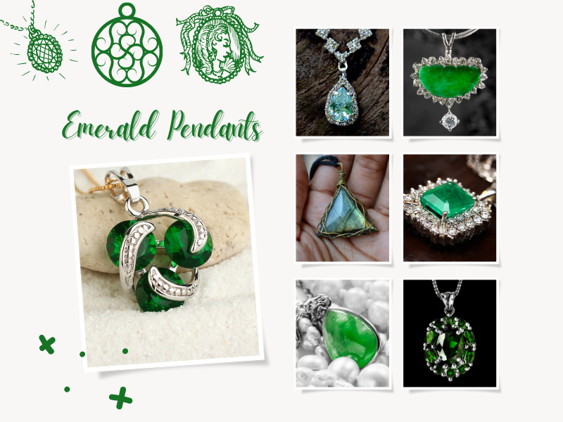 9 New Models Of Emerald Pendants Trending Collection