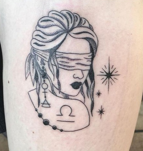 Lady Justice Tattoo  Justice tattoo Libra tattoo Stylist tattoos