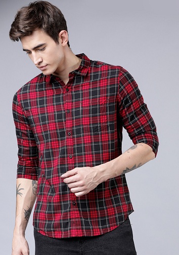Black And Red Check Shirt