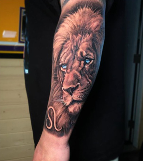 Ferocious Leo Tattoo Design On The Arm