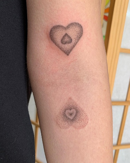 Heart Yin Yang Tattoo Designs