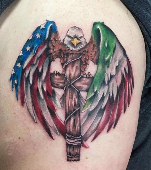 Italian Eagle Tattoo Design