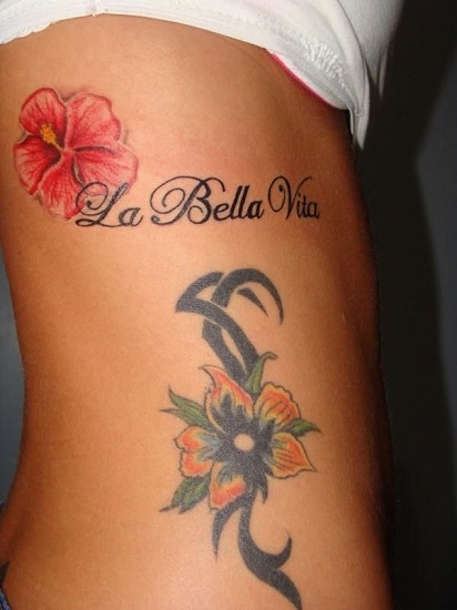 Italian Flower Tattoo