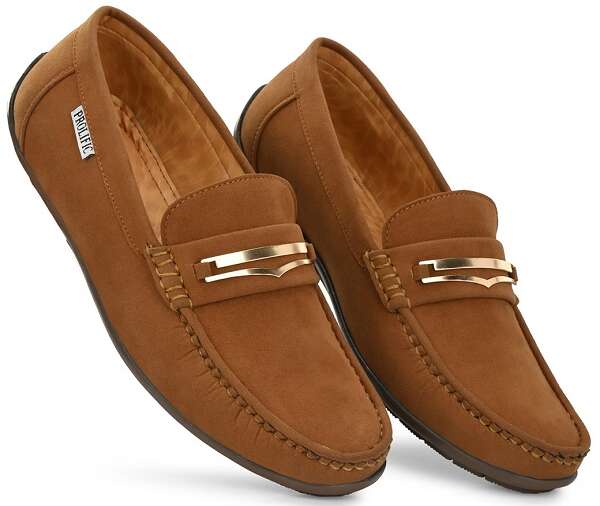Latex Cushioned Suede Loafers