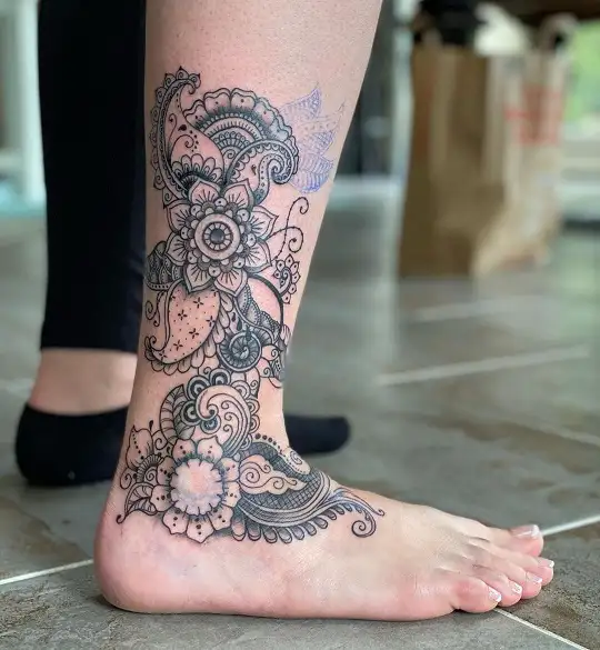 Bote Jeghe  Upper arm tattoo  Mandala Flower With Paisley Pattern Tattoo  On Right Half Sleeve  Facebook