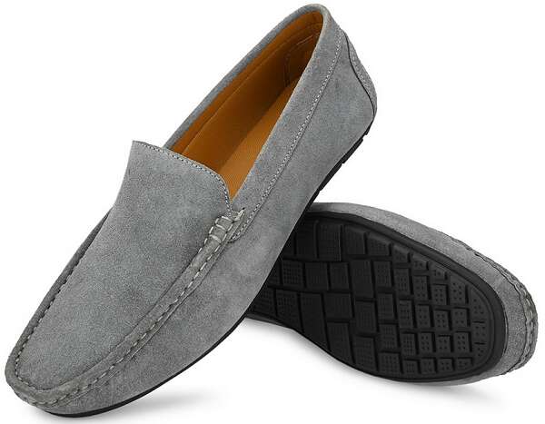 Sharp Contrast Stitched Loafers