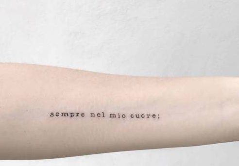 Simple Italian Word Tattoos