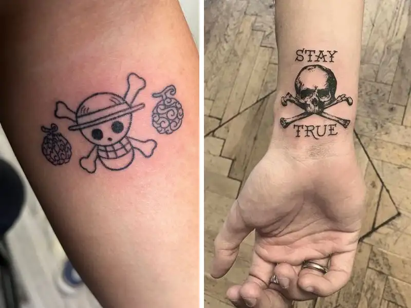 Small Skull  Crossbones Tattoo  Tattoo for a week