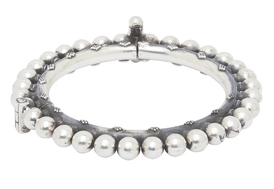 Sterling Silver Pearl Bangle