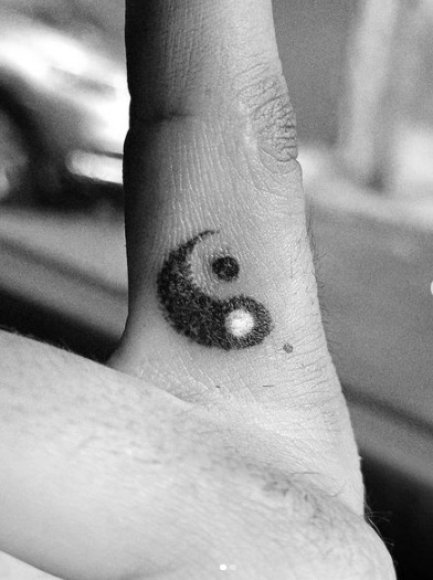 Yin Yang Semicolon Tattoo