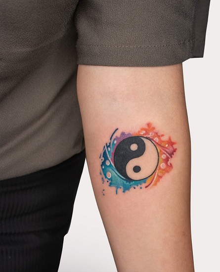 Yin Yang Tattoo On Hand