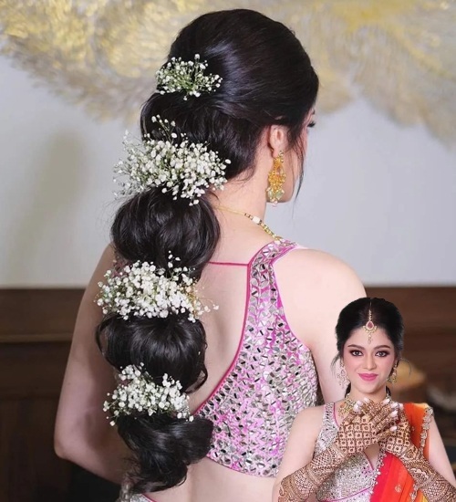 Shaadidukaan.com: 20+ Bridal Hairstyles For Mehndi and Sangeet Function You  Must Try at Your Wedding! | Milled