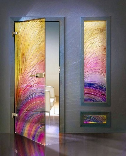Colour Glass Door Design